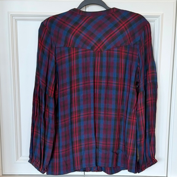 Cabi Carolling Shirt – Plaid Popover Blouse – Size M - Picture 2 of 4